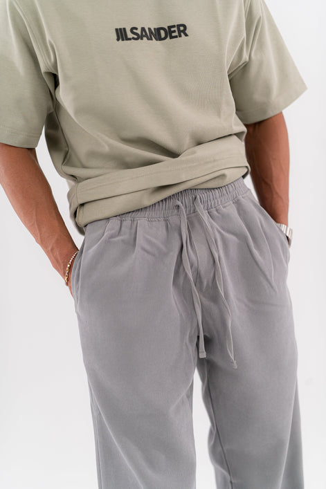 Velour Touch Pants - Light Gray