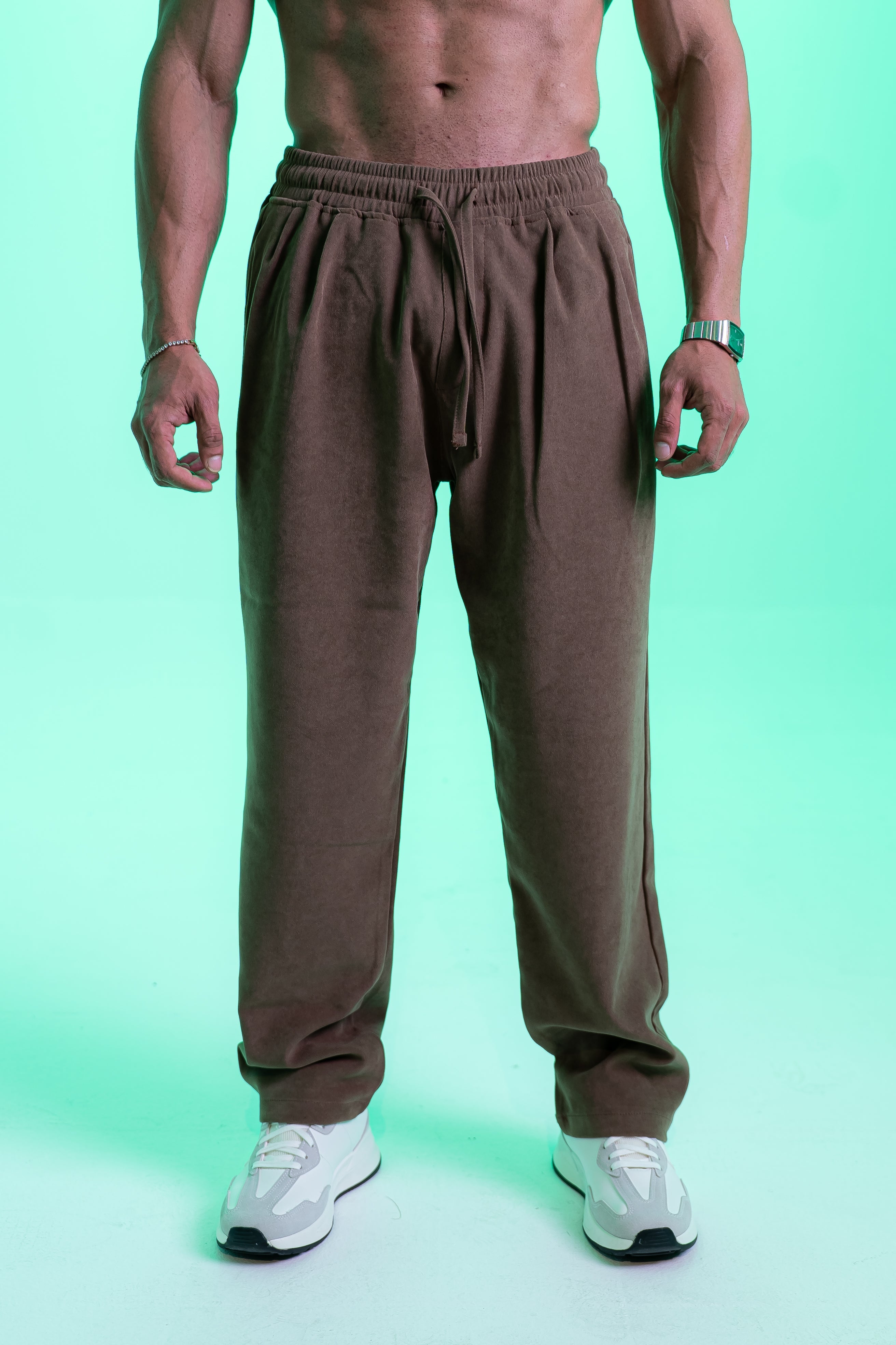 Velour Touch Pants - Brown