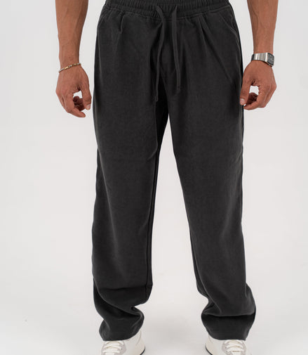 Velour Touch Pants - Charcoal