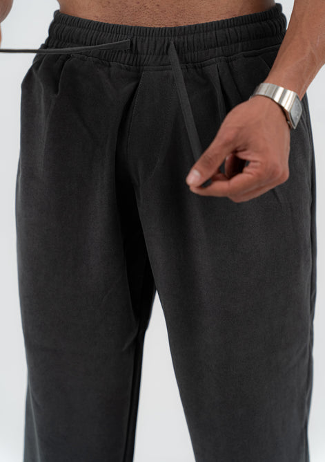 Velour Touch Pants - Charcoal