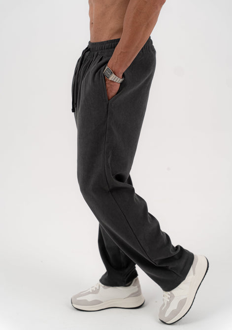 Velour Touch Pants - Charcoal